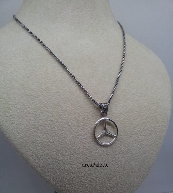 Mercedes Necklace Handmade solid 925 silver