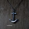 Anchor Necklace Handmade-925 silver-Oxidised Anchor Necklace