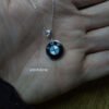 BMW Necklace ''White Swarovski Edition'' Necklace -Handmade 925 silver