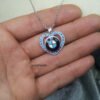 BMW Blue Love Necklace-Handmade-925 silver