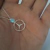 Mercedes Benz Necklace ''Blue Edition'' Handmade