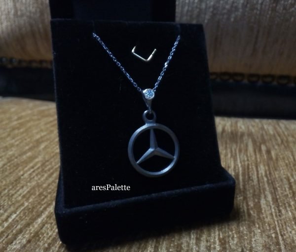 Mercedes Necklace ''Black Edition'' Handmade-925 silver