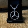 Mercedes Necklace Double Side Logo Necklace-Fully Handmade-925 silver