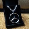 mercedes silver necklace