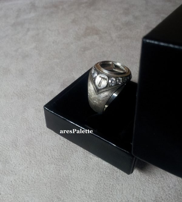 Mercedes Ring Special design ring-925 silver-White Swarovski-Custom Initials