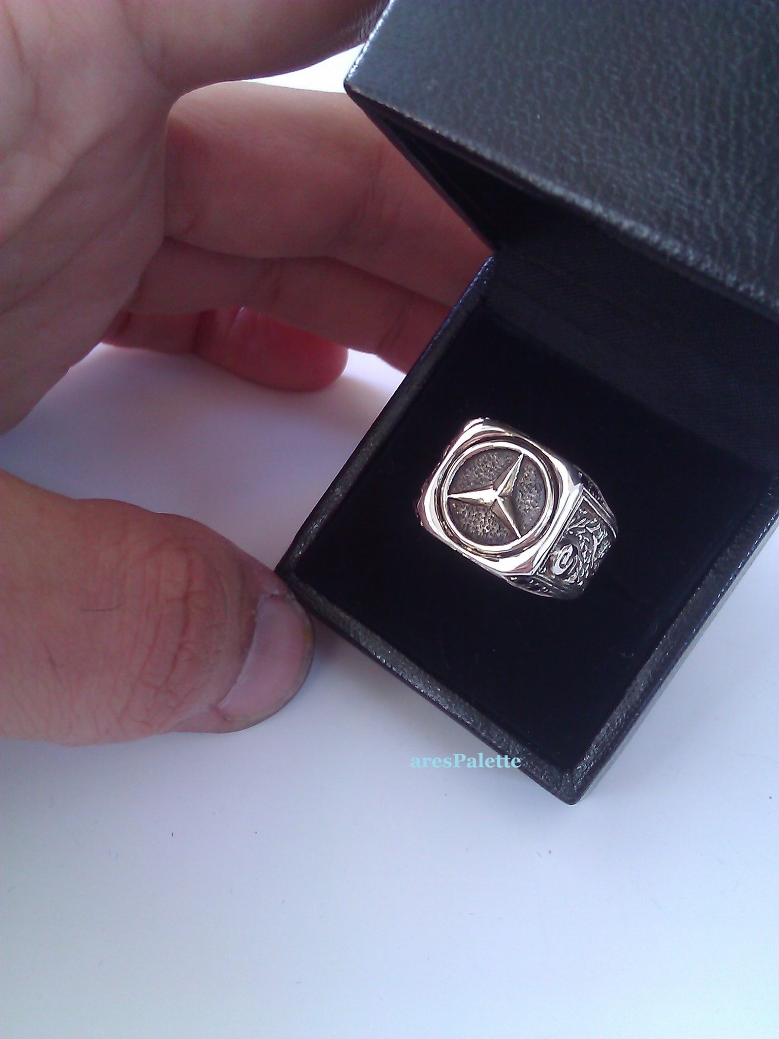 Mercedes Benz silver ring 925 - NEERAJ JEWELLER