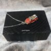 Red Volkswagen Beetle Cabriolet Necklace-925 Silver-Handmade