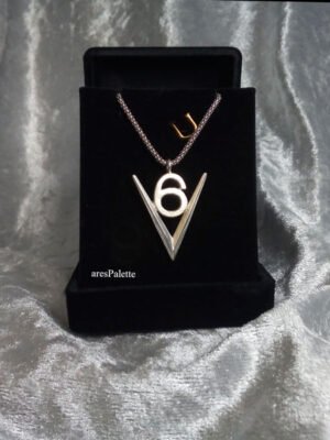 v6 silver pendant