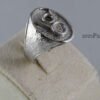 V8 Logo Ring -''White Edition''-Handmade Car Jewellery / 925 Silver