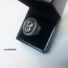 V8 Logo Ring - ''Black & White'' Edition Handmade Car Jewellery