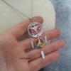 Volkswagen T1 Bus Necklace Peace Sign-925 Silver-Handmade