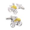 Cycling Cufflinks Athlete Yellow