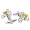 Cycling Cufflinks Athlete Yellow