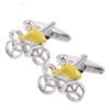 Cycling Cufflinks Athlete Yellow